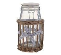 Premier Housewares Country Cottage Storage Jar - 1500 ml, Grey, 2-Piece