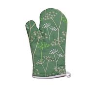 Premier Housewares Cow Parsley Single Oven Glove - Green