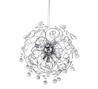 Premier Housewares Crystal and Chrome Pendant Light
