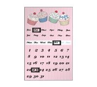 Premier Housewares Cupcake Magnetic Calendar - Pink