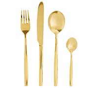 Premier Housewares Cutlery Sets 16 Piece Knife And Fork Set Rose Gold Finish Kitchen Spoons Cutlery Scratch/Rust Resistant Stainless Steel Knives And Forks Set 21 x 4 x 27
