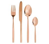 Premier Housewares Cutlery Sets 16 Piece Knife And Fork Set Rose Gold Finish Kitchen Spoons Cutlery Scratch/Rust Resistant Stainless Steel Knives And Forks Set 26 x 4 x 27