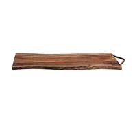 Premier Housewares Dark Brown Small Chopping Board Oil Finished Brown Boards Wood Asymmetric Sides Rectangular Wooden Chopping Boards Antibacterial Cutting Boards 25 x 2 x 60
