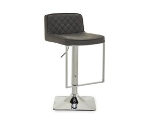 Premier Housewares Dark Grey And Gold Square Base Bar Stool Kitchen Bar Stool Chairs Dark Stools For Kitchen Breakfast Bar Stool 45 x 103 x 40 cm