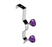 Diamante Double Over Door Hook - Purple