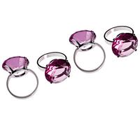 Premier Housewares Diamante Napkin Rings - Set of 4, Purple