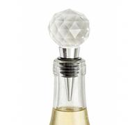 Premier Housewares Diamond Bottle Stopper | Elegant Silver Finish Wine Stopper with Rubber Seal | Stylish Bar Accessory for Preserving Wine and Champagne Freshness