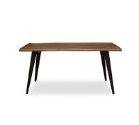 Premier Housewares Dining Table/Dining Table and Chairs Set 6 / Rectangular Irregular Table/Brown Wooden Dining Tables / W160 x D90 x H76cm.