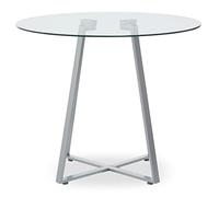Premier Housewares Dining Table Glass Dining Tables Square Dining Table With Lattice Base Large Modern Dinner Table With Geometric Look 90 x 90 x 76