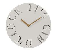 Premier Housewares Distinctive Gin Clock With Gold Finish Hands|Stylish Round Wall Clock With Art Deco Lettering|Perfect Modern Decorative Timepiece for Hallways or Livingrooms