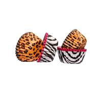 Premier Housewares Diva Print 100 Pieces Mini Cupcake Cases/Made From Robust Greaseproof Paper/Two Assorted Designs/Decorative Muffin Cases/Mini Muffin Cases 4 x 4 x 2