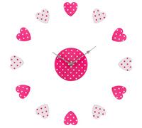 Premier Housewares DIY Heart Wall Clock - Pink/White