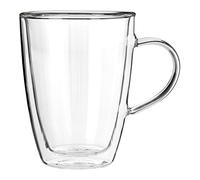 Premier Housewares Double Wall Mug, Glass, 330ml, 330 ml