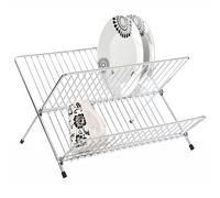 Premier Housewares Draining Board With Drip Tray Stainless Steel Cutlery Drainer Dish Drainer Rack Dish Rack Cutlery Drainer 22 X 33 X 32 Cm, Silver