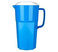 Premier Housewares Dual Pouring Spout Blue 2000ml Pitcher | Sturdy Design Pitcher for House Parties | Anti Spill Twist Lid for Dining Table | Easy to Clean