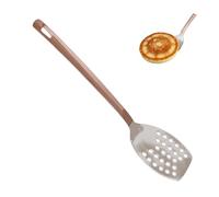 Premier Housewares Dual Tone Reflective Copper Finish Slotted Turner|Stainless Steel Kitchen Tool|Sturdy Spatula with Hanging Hole|Ideal for Flipping Pancakes, Fish & Vegetables