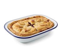 Premier Housewares Durable 22cm Rectangular Pie Dish | Stylish Constructed Lasagne Pie Dish For Oven| Versatile Rectangular Baking Dish For Breakfast | Retro Design Pie Dish