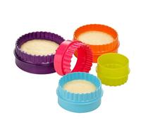 Premier Housewares Durable 5Pc Fluted Shape Cutter | Simple To Use Biscuit Cutters For Snacks | Dishwasher Safe Cookie Cutters For Baking | Versatile Pastry Cutters For Desserts
