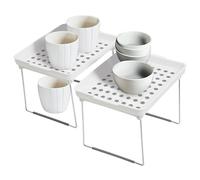 Premier Housewares Durable Cabinet Racks | Stylish Kitchen Cupboard Rack For Storage | Adjustable Kitchen Shelf Organizer For Ingredients | Versatile Kitchen Cupboard Organizer