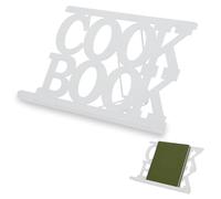 Premier Housewares Durable Cook Book Stand White | Elegant Design Book Stand For Cook Books | Practical Recipe Book Stand For Kitchen | Adjustable Stand For Efficient Cooking