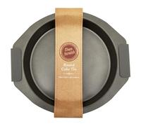 Premier Housewares Durable Grey Round Cake Tin | Reliable Baking Tin For Kitchen | Non Stick Coating Cake Tin For Perfect Baking Experience | Silicone Handles Brownie Tin