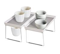 Orsina Durable Set Of 2 Cabinet Racks, Stylish 2 Cabinet Racks For Kitchen, Adjustable Robust Racks For Kitchen