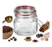 Orsina Durable Square 500Ml Jar, Stylish Glass Jar With Lid, Versatile Stainless Steel Locking Design Storage Jar
