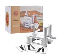 Premier Housewares Durable Stainless Steel Spiral Slicer | Lightweight Vegetable Spiralizer for Kitchen | Easy to Use Cucumber Slicer for Kitchen | Versatile Cabbage Shredder