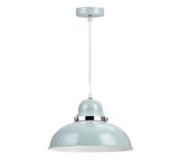 Premier Housewares E27 Edison Screw 40 W Vermont Pendant Light, 110 x 30 x 30 cm - Shutter Blue