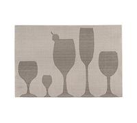 Premier Housewares Silver PVC Stemware Design Placemats - Set of 4