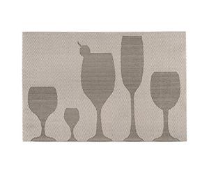 Premier Housewares Eclat Stemware Design Placemats - Set of 4, Silver
