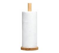 Premier Housewares Eco-friendly Kitchen Roll Holder Rubberwood Toilet Roll Holder Sturdy Base Antifungal Paper Towel Holder for Kitchen Toilet Home