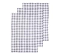 Premier Housewares Efficient Set Of Three Grey And White Tea Towels | Ultra Absorbent Kitchen Tea Towels For Kitchen | Pure Super Soft Cotton Tea Towels Pack For Breakfast