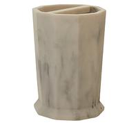 Premier Housewares Electric Toothbrush Holder Grey Marble Effect Bathroom Accessories For Small Bathroom Two Compartment Toothbrush Holders Matte Toothbrush Caddy 8 x 12 x 8