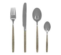 Premier Housewares Elegant 16 Pc Marble Pattern Cutlery Set | Comfortable Grip Cutlery Set For Breakfast, Lunch, Dinner | Easily Maintained Knives And Fork Set For Kitchen