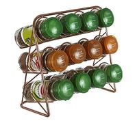 Premier Housewares Elegant Copper Finish Spice Rack | Copper Finish House Spice Jars For Kitchen | Sleek Spice Organizer For Efficient Cooking | Sturdy Design Cupboard Spice Rack