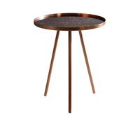 Premier Housewares Elegant Design Side Table, Versatile Use Sidetable By Couch, Easily Maintained Corner Table in Metallic Gold Premier Housewares Metallic Gold