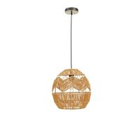 Premier Housewares Elevate Your Space Modern Black Paper Rope Pendant Lamp with Unique Rustic Texture and Sleek Metal Frame Versatile Placement Perfect for Any Room 30x131x30