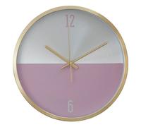 Premier Housewares Elko Silver / Gold / Pink Finish Wall Clock