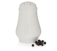 Embossed Porcelain pepper Shaker, White