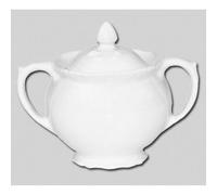 Premier Housewares Embossed White Sugar Bowl