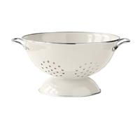 Premier Housewares Enamel Retro Colander Bowl Stainless Steel Pasta Strainer Cream Rice strainer for Cooking Sives for Cooking Pasta Drainer,H13 x W23 x D23cm