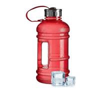 Premier Housewares Ergonomic Handle Red 1000ml Sports Drinking Bottle | Versatile Sports Drinking Bottle For Gym | BPA Free Water Bottle For Travel | Spacious Water Bottle