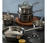 Premier Housewares Essentials By Premier 5Pc Stainless Steel Saucepan Set