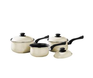 Premier Housewares Essentials By Premier Viggo 3Pc Cream Belly Pan Set