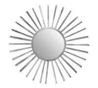 Premier Housewares Farran Silver Finish Sun Wall Mirror
