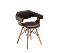 Premier Housewares Feature Chair, Faux Leather, Brown, 68 x 52 x 45 cm