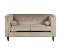 Premier Housewares Felisa 2 Seat Mink Velvet Sofa
