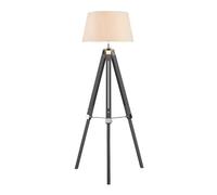Premier Housewares Floor Lamp Contemporary Floor Lamps For Living Room Reading Light With Tripod Base Grey Metal Standing Lamp 48 x 48 x 144