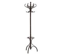 Premier Housewares Floor Standing Coat Stand, Mahogany Finish, 184 cm